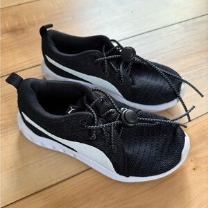 Puma Kids Black and White Sneakers